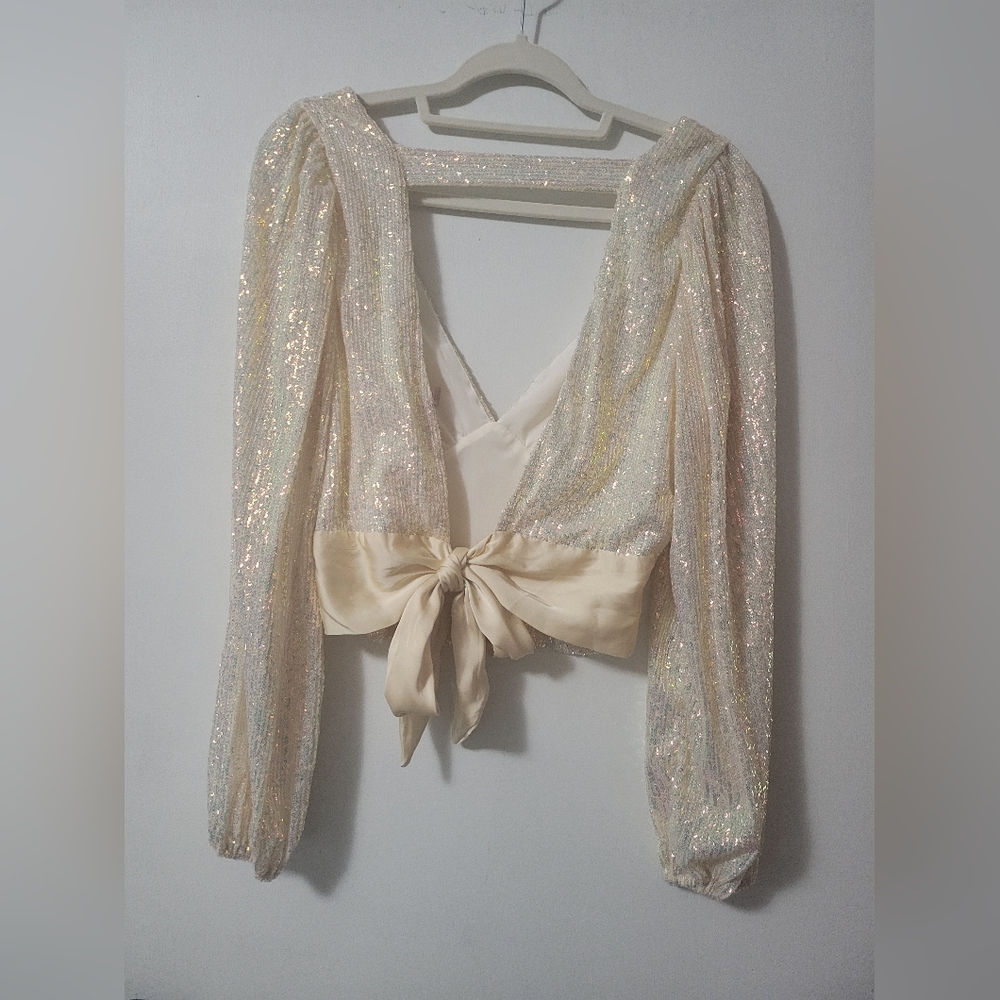 Willow And Root Sequin Top Size M - image 3